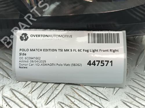 Højre Foran Tågelygte VW POLO V (6R1, 6C1) 1.6 BiFuel | BP29675411C31 