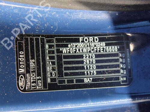 Front bumper reinforcement FORD MONDEO V Turnier (CF) 1.6 TDCi | BP29672470C109 