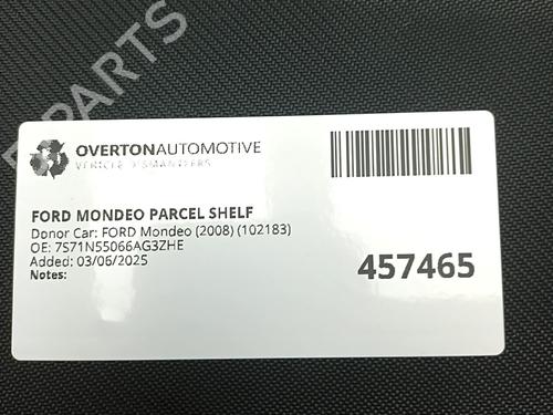 Rear parcel shelf FORD MONDEO IV Turnier (BA7) 2.0 TDCi | BP29679873C85