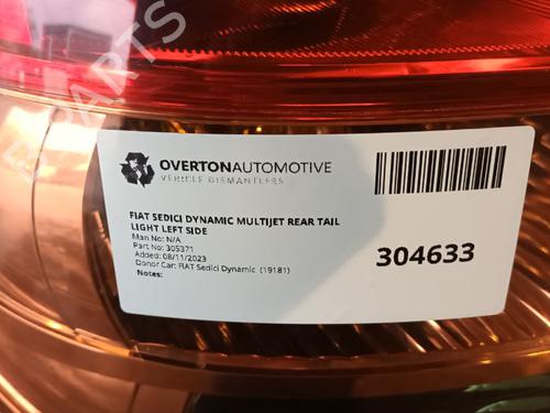 Left taillight FIAT SEDICI (189_) 1.9 D Multijet 4x4 | BP29653503C34