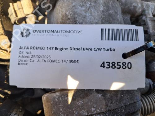 Engine ALFA ROMEO 147 (937_) 1.9 JTD (937.AXD1A, 937.BXD1A, 937.AXV1A, 937.BXB1A,... | BP29671181M1