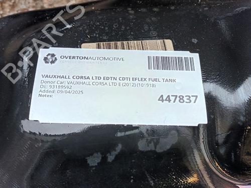 Fuel tank VAUXHALL CORSA Mk III (D) (S07) 1.3 CDTI (L08) | BP29675497C62