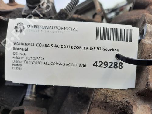 Gearbox VAUXHALL CORSA Mk III (D) (S07) 1.3 CDTI (L08) | BP29667611M3