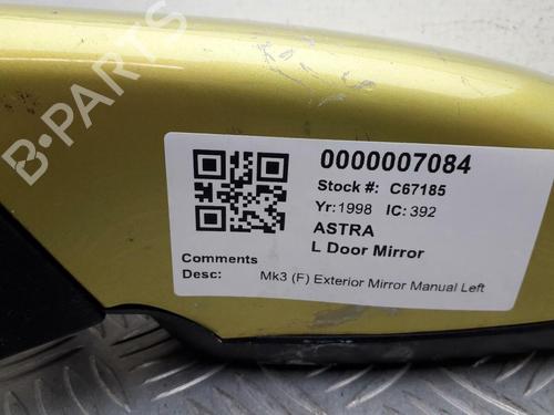 Ryggespeil venstre VAUXHALL ASTRA Mk III (F) Hatchback (T92) 1.6 i 16V | BP29645630C26