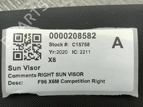 Right sun visor BMW X6 (G06, F96) xDrive M 50 d | BP29650448I2 