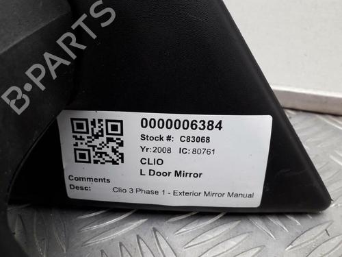 Left mirror RENAULT CLIO III (BR0/1, CR0/1) 1.2 16V (BR02, BR0J, BR11, CR02, CR0J, CR11) | BP29645584C26