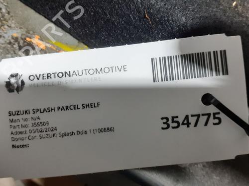 Rear parcel shelf SUZUKI SPLASH (EX) 1.3 CDTI (A5B413D) | BP29657654C85 