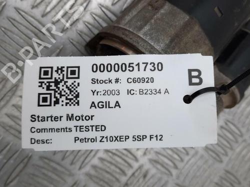 Startmotor VAUXHALL AGILA Mk I (A) (H00) 1.0 12V | BP29646982M8 
