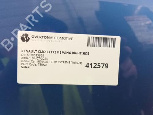 Right front fenders RENAULT CLIO III (BR0/1, CR0/1) 1.2 16V (BR02, BR0J, BR11, CR02, CR0J, CR11) | BP29663442C42 