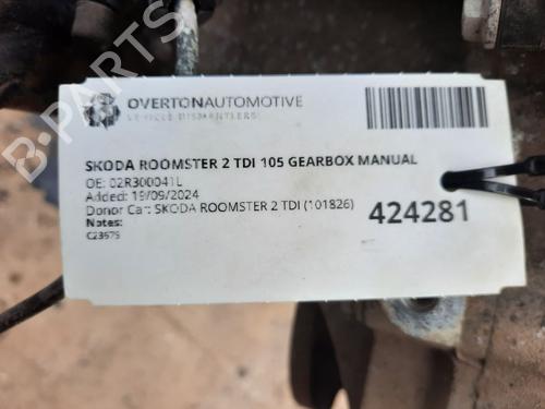 Gearbox SKODA ROOMSTER (5J7) 1.9 TDI | BP29666370M3