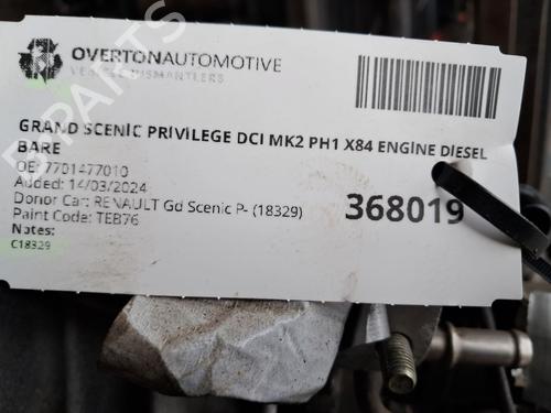 Motor RENAULT GRAND SCÉNIC II (JM0/1_) 1.9 dCi (JM14) | BP29658678M1