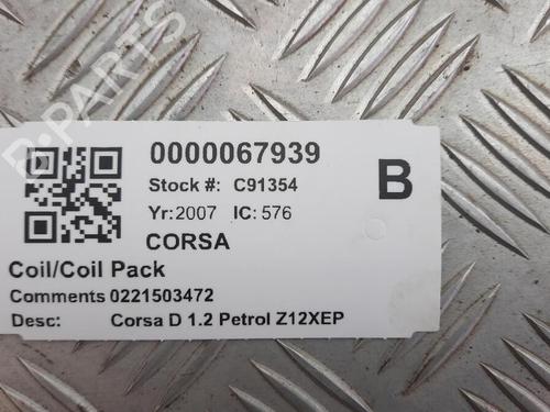 Ignition coil VAUXHALL CORSA Mk III (D) (S07) 1.2 (L08) | BP29647446M94