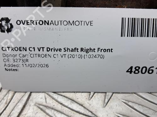 Right front driveshaft CITROËN C1 (PM_, PN_) 1.0 | BP32225143M39