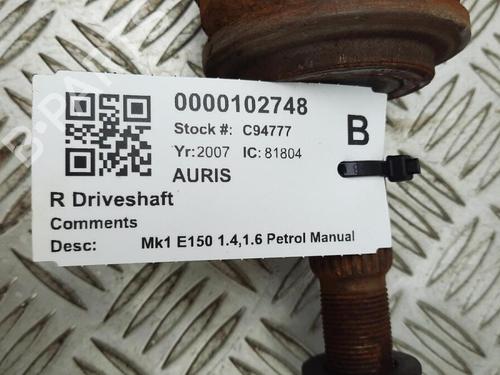 Right front driveshaft TOYOTA AURIS (_E15_) 1.6 (ZRE151_, ZRE151R) | BP29648200M39