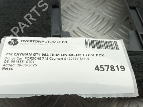 Boot lining PORSCHE 718 CAYMAN (982) 4.0 GT4 (982810, 982811) | BP29680001I3