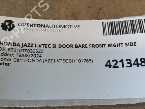 Dør højre fortil HONDA JAZZ III (GE_, GG_, GP_, ZA_) 1.2 (GG1) | BP29665727C3