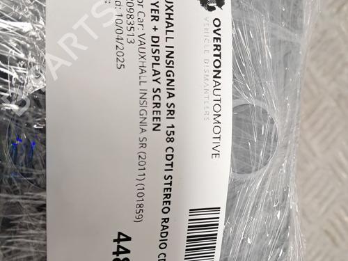 Autoradio VAUXHALL INSIGNIA Mk I (A) Hatchback (G09) 2.0 CDTI (68) | BP29676060E6 