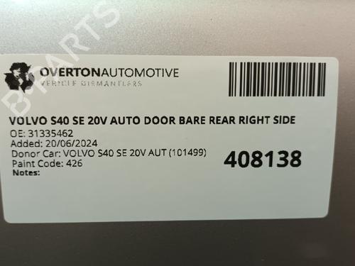 Right rear door VOLVO S40 II (544) 2.4 | BP29662469C5