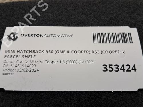 Rear parcel shelf MINI MINI (R50, R53) Cooper | BP33713230C85 - Image 5