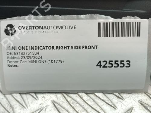 Right front indicator MINI MINI (R56) One | BP29666589C33 