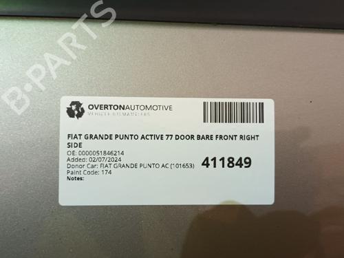 Right front door FIAT GRANDE PUNTO (199_) 1.4 (199AXB11, 199AXB1A, 199BXB1A, 199AXL1A) | BP29663259C3