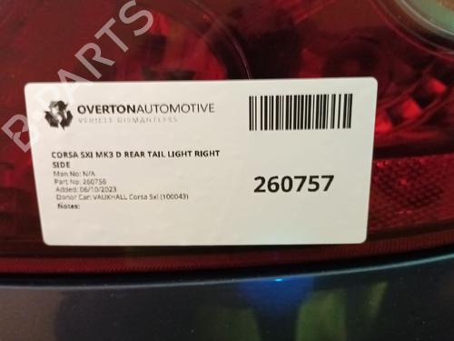 Lampa tylna prawa VAUXHALL CORSAVAN Mk III (D) Hatchback Van (S07) 1.3 CDTI | BP29652312C35