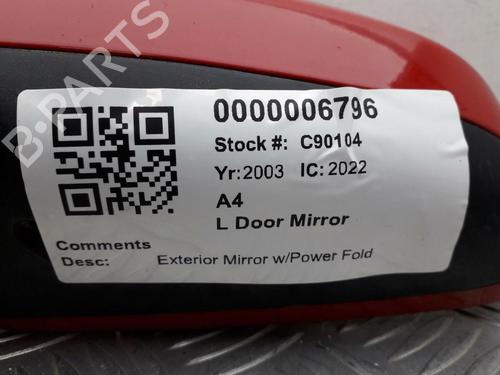 Left mirror AUDI A4 B6 (8E2) 2.5 TDI quattro | BP29645606C26 