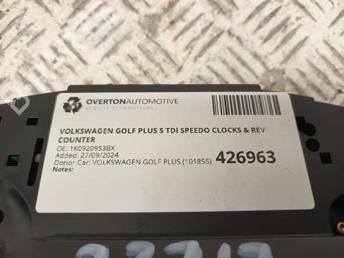 Instrument cluster VW GOLF PLUS V (5M1, 521) 1.9 TDI | BP29666967C47 