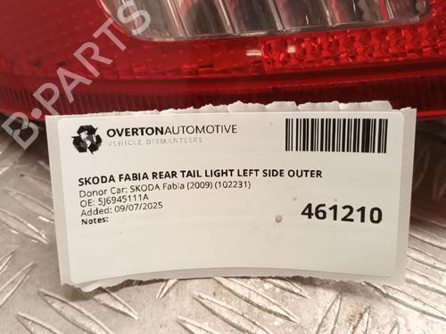 Left taillight SKODA FABIA II (542) 1.2 | BP29681652C34