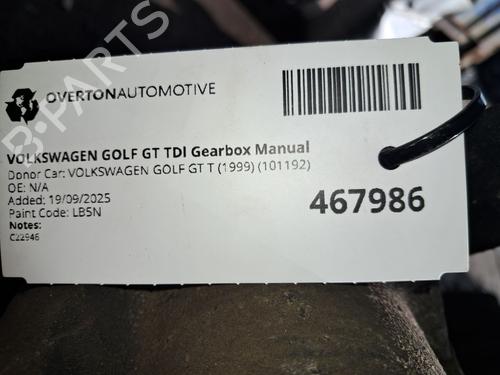 Gearbox VW GOLF IV (1J1) 1.9 TDI | BP29761571M3