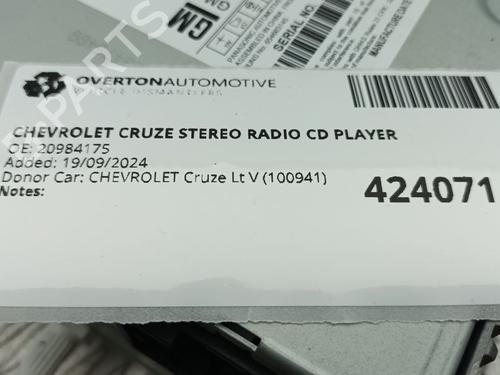 Radio CHEVROLET CRUZE Hatchback (J305) 2.0 CDI | BP29666243E6 