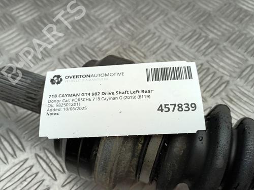 Left rear driveshaft PORSCHE 718 CAYMAN (982) 4.0 GT4 (982810, 982811) | BP29680012M40 