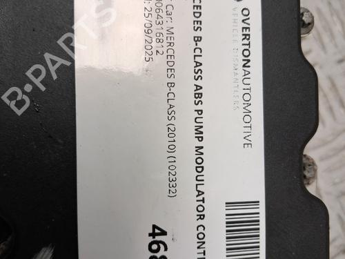 ABS pump MERCEDES-BENZ B-CLASS Sports Tourer (W245) B 180 CDI (245.207) | BP30868626M43 