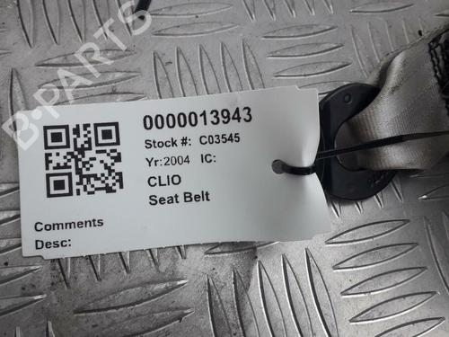 Rear right seatbelt RENAULT CLIO II (BB_, CB_) 1.2 16V (BB05, BB0W, BB11, BB27, BB2T, BB2U, BB2V, CB05,... | BP29646079I28