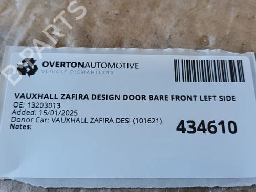 Left front door VAUXHALL ZAFIRA Mk II (B) (A05) 1.8 | BP29669725C2 