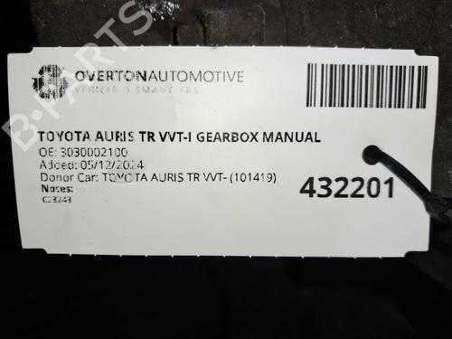 Gearbox TOYOTA AURIS (_E15_) 1.6 (ZRE151_, ZRE151R) | BP29668769M3