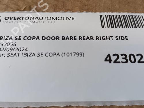 Right rear door SEAT IBIZA IV (6J5, 6P1) 1.4 | BP29665984C5 