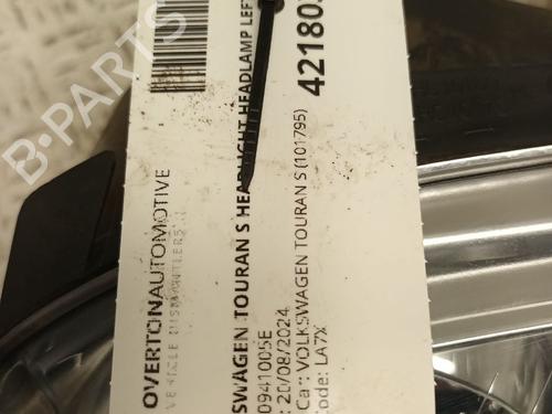 Left headlight VW TOURAN (1T1, 1T2) 1.9 TDI | BP29665796C28 