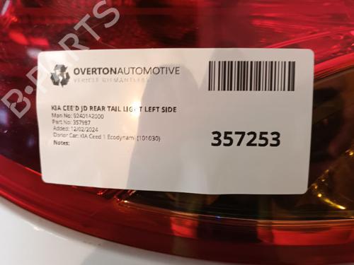 Left taillight KIA CEE'D (JD) 1.6 CRDi 128 | BP29657838C34 