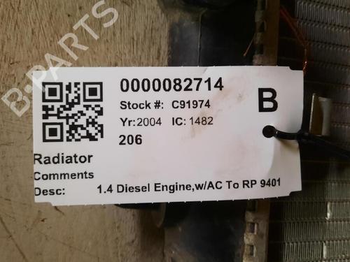 Water radiator PEUGEOT 206 Hatchback (2A/C) 1.4 HDi eco 70 | BP29647864M31 