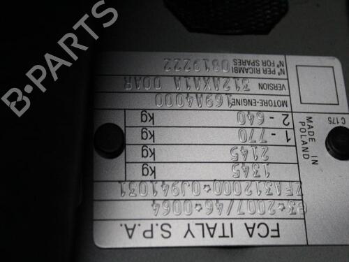 Rear bumper reinforcement FIAT 500 (312_) 1.2 (312AXA1A) | BP29676136C73 