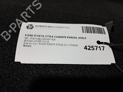 Rear parcel shelf FORD FIESTA V (JH_, JD_) 1.25 16V | BP29666608C85 