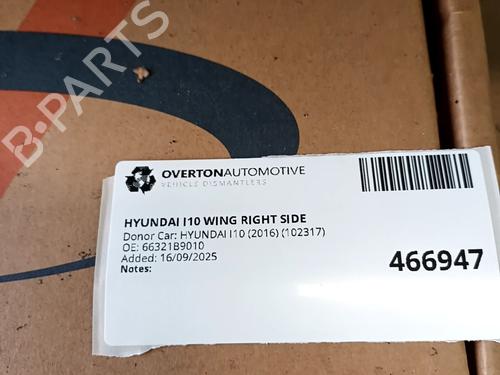 Right front fenders HYUNDAI i10 I (PA) 1.2 | BP29685334C42