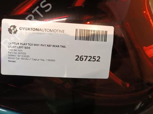 Left taillight RENAULT CLIO III (BR0/1, CR0/1) 1.2 16V | BP29652801C34