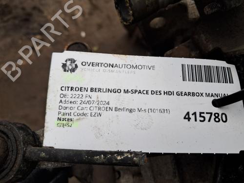 Gearbox CITROËN BERLINGO / BERLINGO FIRST MPV (MF_, GJK_, GFK_) 1.6 HDI 90 (MF9HX) | BP29664038M3
