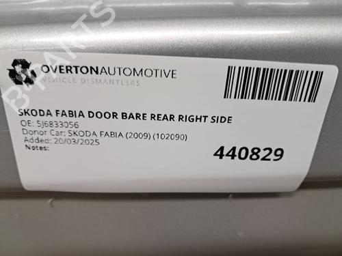 Right rear door SKODA FABIA II (542) 1.4 TDI | BP29672602C5 