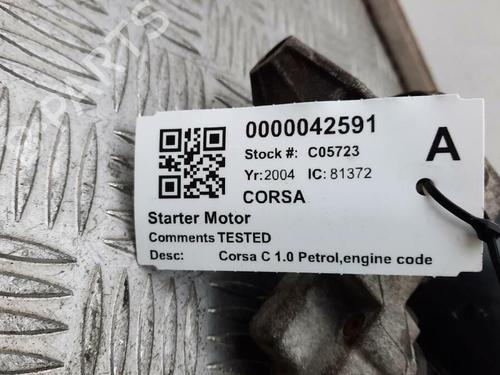 Rozrusznik VAUXHALL CORSA Mk II (C) (X01) 1.0 12V (F08, F68) | BP29646727M8 