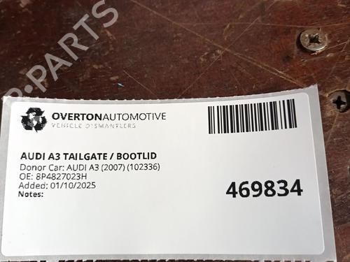 Tailgate AUDI A3 Sportback (8PA) 1.9 TDI | BP29687118C6