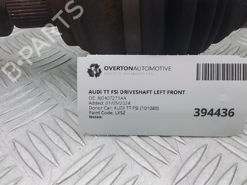 Left front driveshaft AUDI A3 Sportback (8PA) 1.8 FSI | BP29660796M38