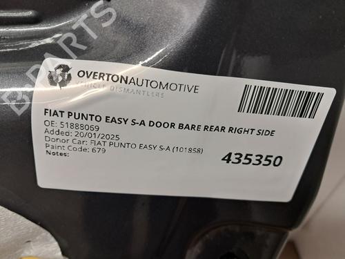 Right rear door FIAT PUNTO (199_) 1.4 (199AXB1A, 199BXB1A, 199BXB11, 199AXB11) | BP29670032C5 